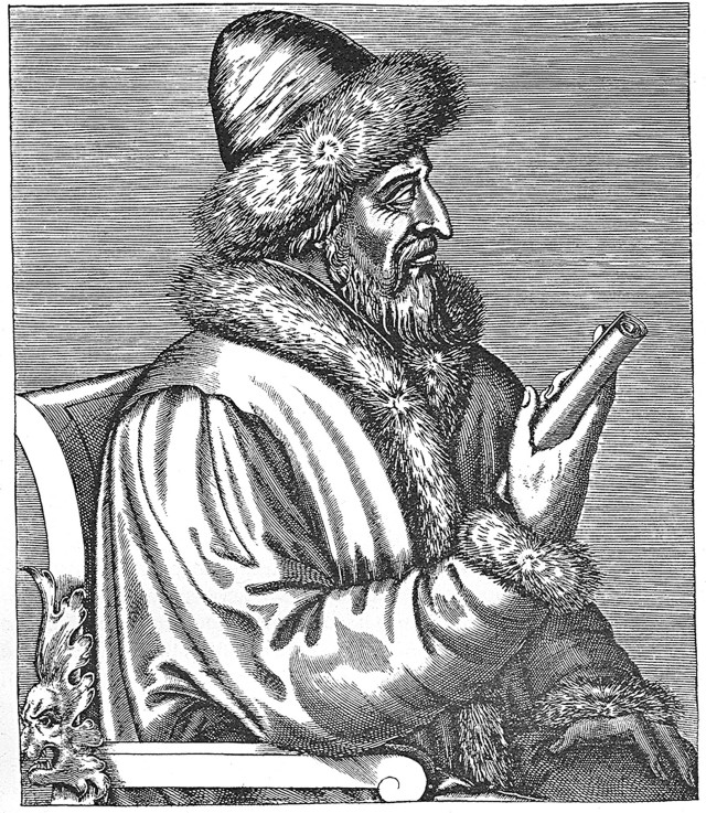 Vasili III Ivanovich, Grand Prince of Moscow (Illustration from the Book by André Thevet) van Unbekannter Künstler