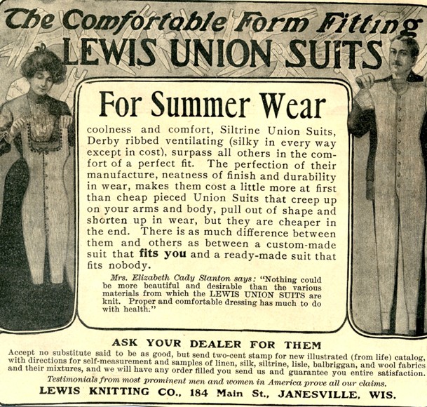Advertising image of Lewis Union Suits van Unbekannter Künstler