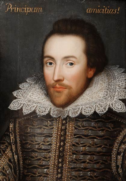 The Cobbe portrait of William Shakespeare (1564-1616) van Unbekannter Künstler