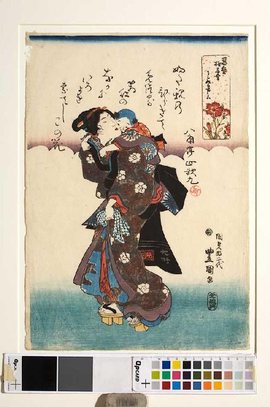 Mutter und Kind, offenbare Liebe van Utagawa Kunisada