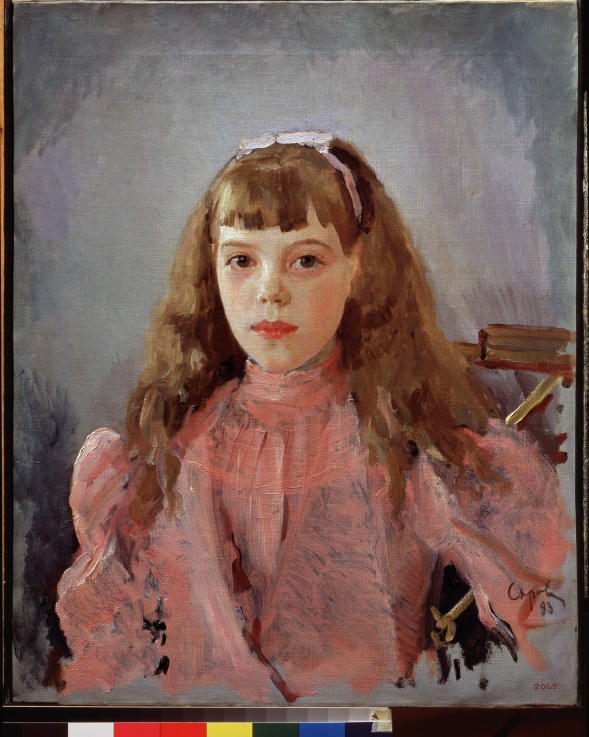 Portrait of Grand Duchess Olga Alexandrovna of Russia (1882–1960) van Valentin Alexandrowitsch Serow