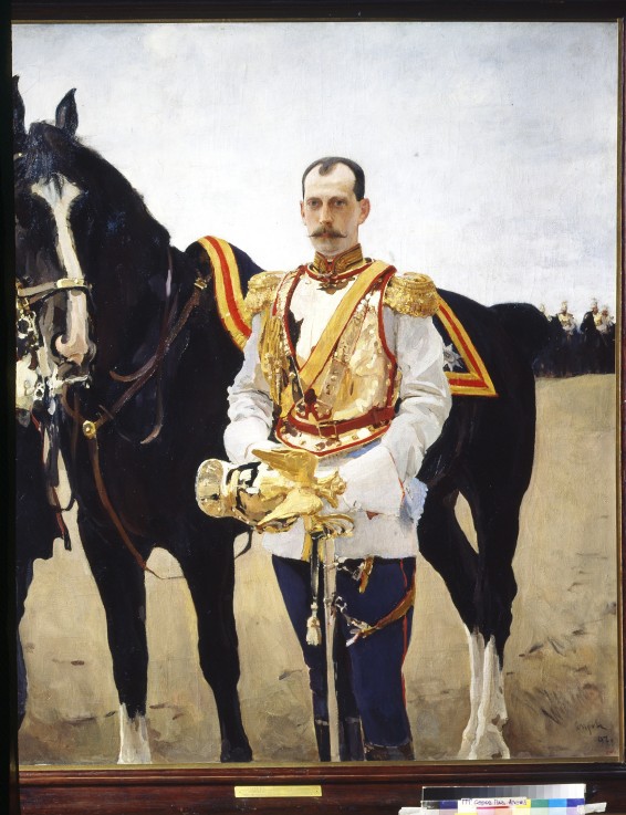 Portrait of Grand Duke Paul Alexandrovich of Russia (1860-1919) van Valentin Alexandrowitsch Serow