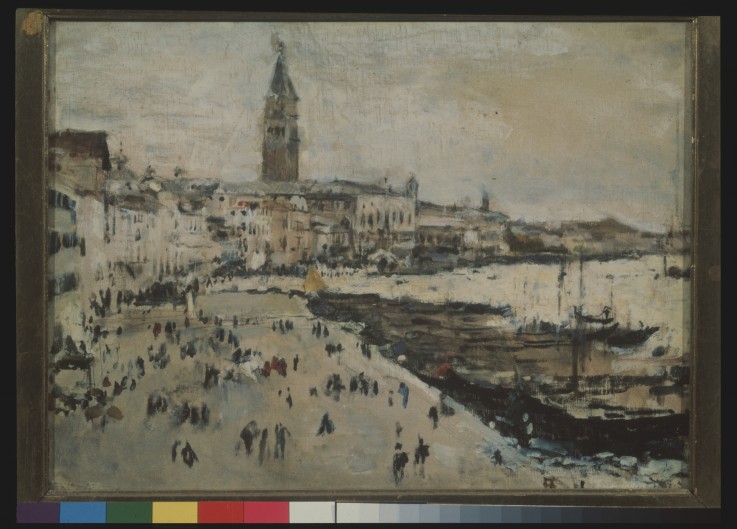 The Schiavoni quay in Venice van Valentin Alexandrowitsch Serow