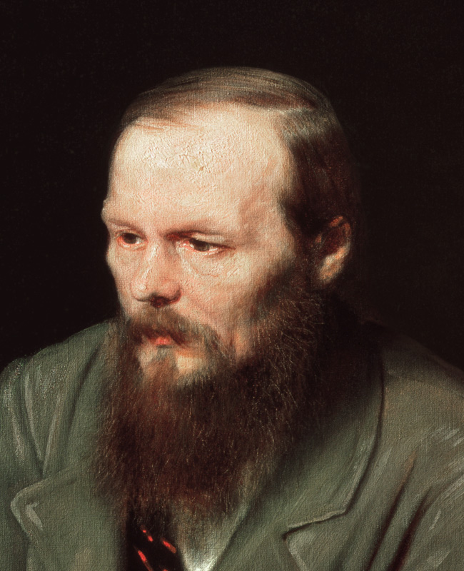 Portrait of Fyodor Dostoyevsky (1821-81) 1872 (detail of 67923) van Vasili Grigorevich Perov