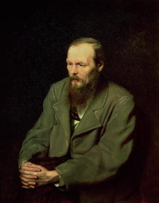 Portrait of Fyodor Dostoyevsky (1821-81) 1872 (oil on canvas) van Vasili Grigorevich Perov