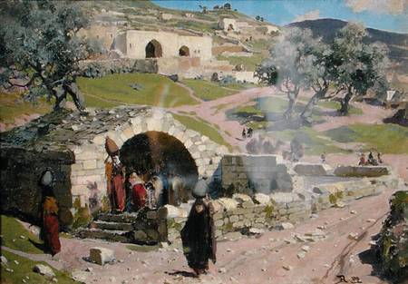 The Virgin Spring in Nazareth van Vasilij Dimitrijewitsch Polenov