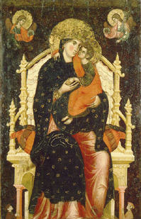 Maria mit dem Kind auf dem Thron. van Venezianisch