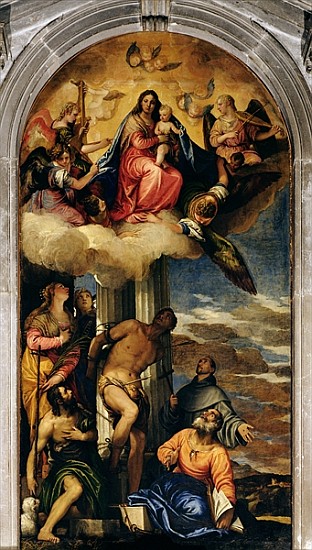 Virgin and Child with angel musicians and Saints van Veronese, Paolo (eigentl. Paolo Caliari)
