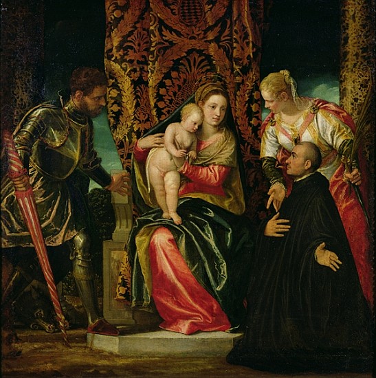 Virgin and Child between St. Justine and St. George, with a Benedictine monk van Veronese, Paolo (eigentl. Paolo Caliari)