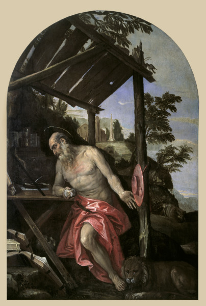 Veronese / St.Jerome / Paint./ c.1580 van Veronese, Paolo (eigentl. Paolo Caliari)
