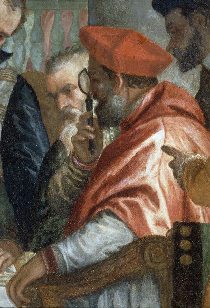P.Veronese / Cardinal with Magn.Glass van Veronese, Paolo (eigentl. Paolo Caliari)
