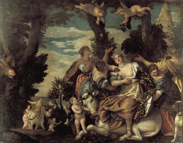 Veronese / Rape of Europa / Ptg./ c.1580 van Veronese, Paolo (eigentl. Paolo Caliari)
