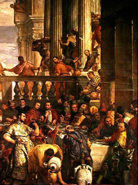 The Marriage Feast at Cana, detail of the right hand side van Veronese, Paolo (eigentl. Paolo Caliari)