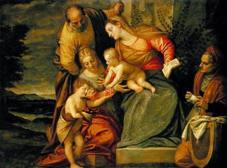 The Holy Family with St. Elizabeth and John the Baptist van Veronese, Paolo (eigentl. Paolo Caliari)