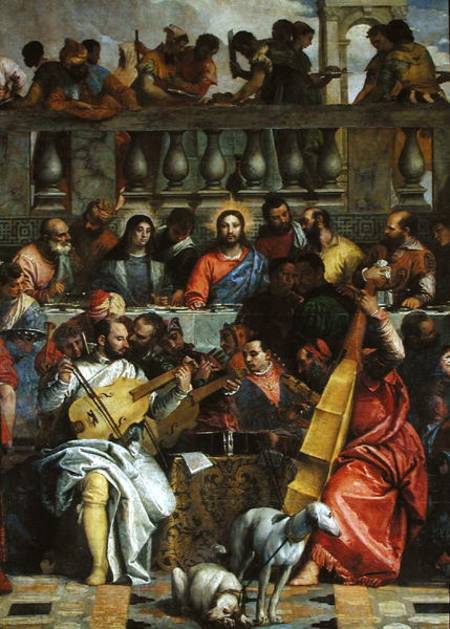 The Marriage Feast at Cana, detail of Christ and musicians van Veronese, Paolo (eigentl. Paolo Caliari)