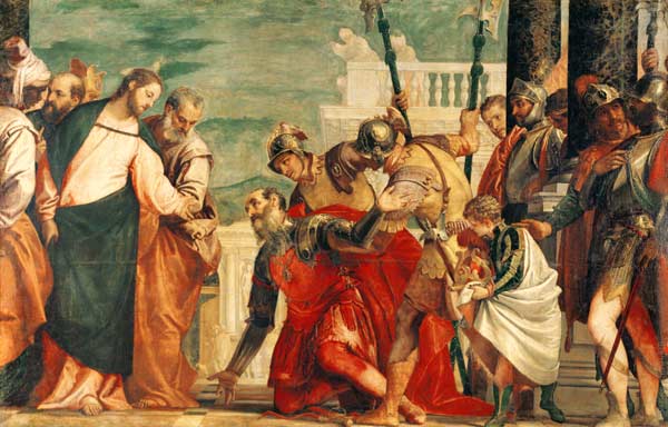 Jesus und der Hauptmann von Kapernaum. van Veronese, Paolo (eigentl. Paolo Caliari)