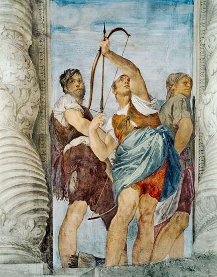 Three Archers, detail from the Martyrdom of St. Sebastian van Veronese, Paolo (eigentl. Paolo Caliari)