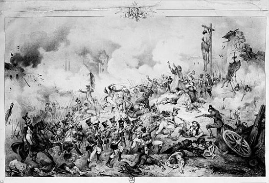 The Siege and capture of Saragossa van Victor Adam