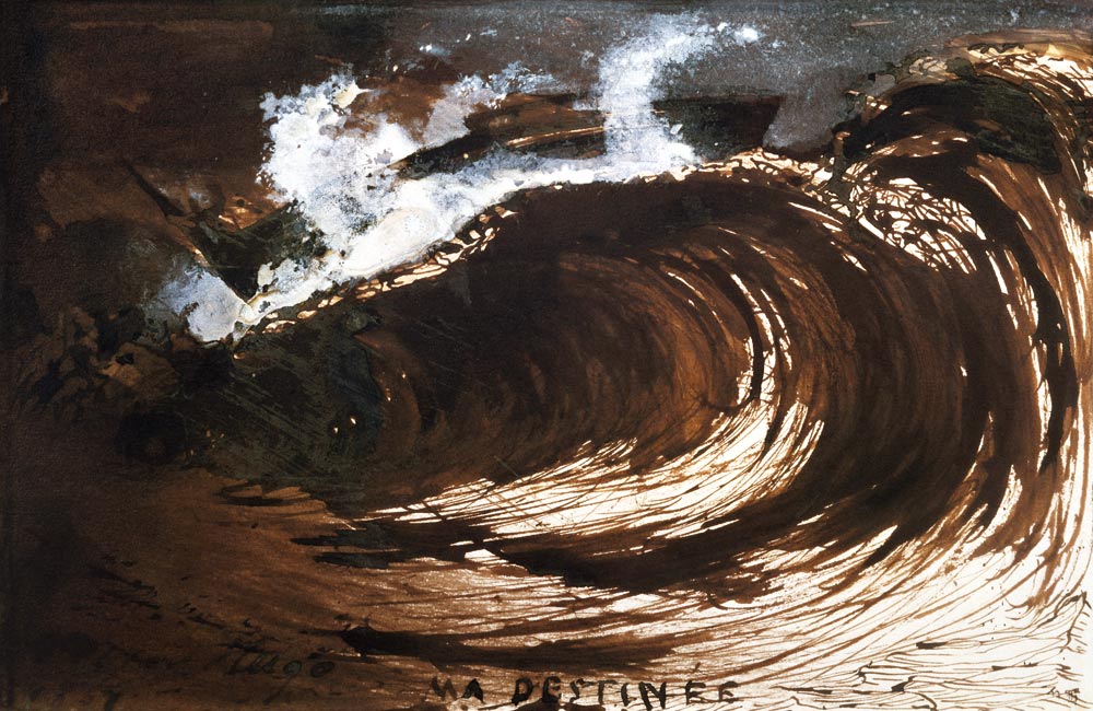 My Destiny, 1857 (pen and ink, wash and gouache) van Victor Hugo
