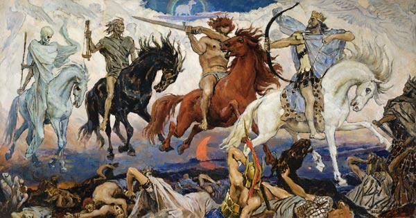 The Four Horsemen of the Apocalypse van Victor Mikhailovich Vasnetsov