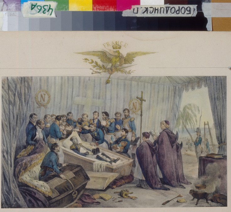Opening Of Coffin Of Napoleon On Saint Helena Island on October 16, 1840 van Victor Vincent Adam