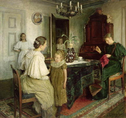 The Family of the Artist, 1895 (oil on canvas) van Viggo Johansen