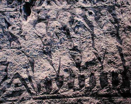 Detail of a ritual procession, from the Isle of Gotland van Viking