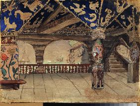 Stage design for the theatre play Snow Maiden by A. Ostrovsky
