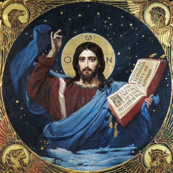 Christ Pantocrator van Viktor Michailowitsch Wasnezow