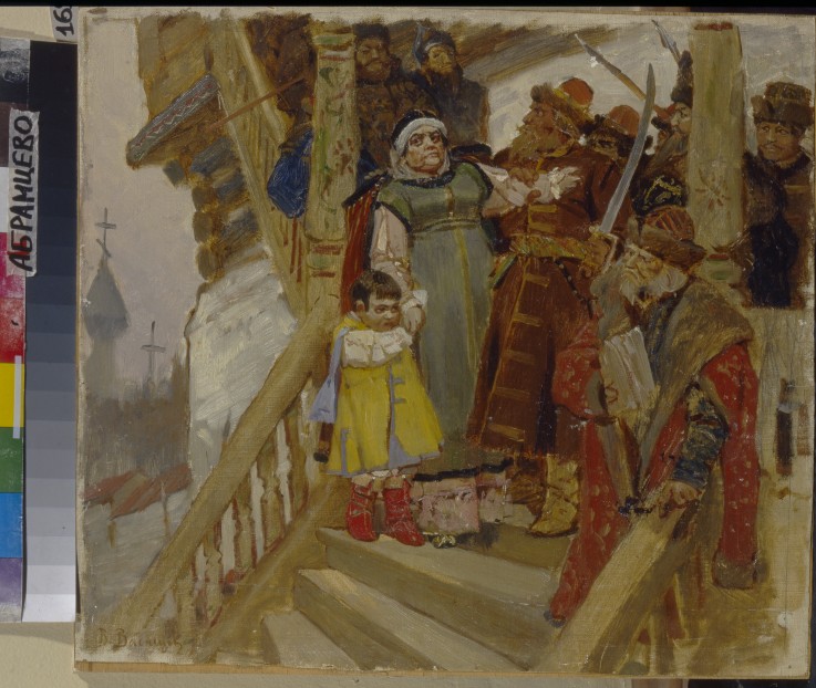 The Arrest of Marfa Boretskaya in Novgorod on 1478 van Viktor Michailowitsch Wasnezow