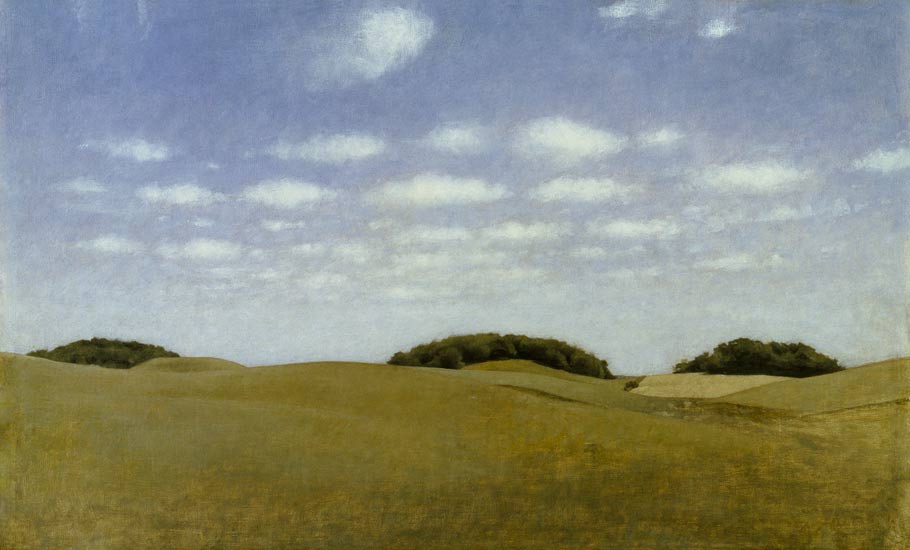 Landscape from Lejre van Vilhelm Hammershoi