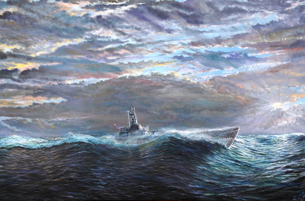Ascension of USS Puffer October 10-17th 1943 van Vincent Alexander Booth