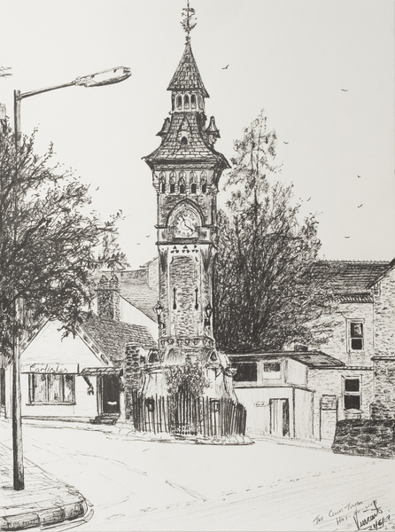 Clock Tower, Hay on Wye van Vincent Alexander Booth