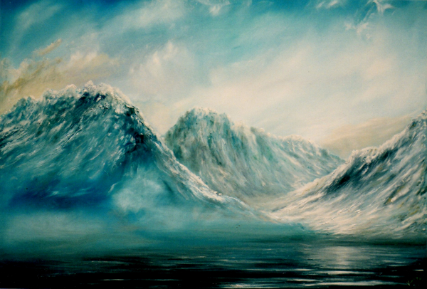 Mountains at Lakes van Vincent Alexander Booth