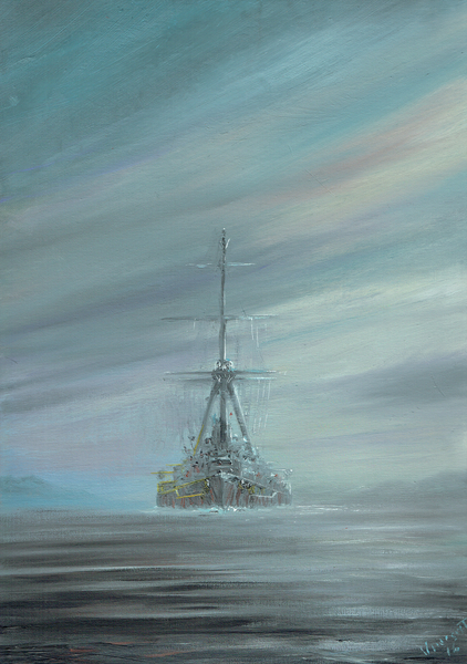 SMS Derfflinger Scapa Flow 1919 van Vincent Alexander Booth