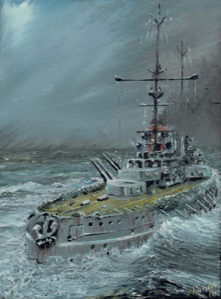 SMS Friedrich der Grosse at Jutland 1916 van Vincent Alexander Booth