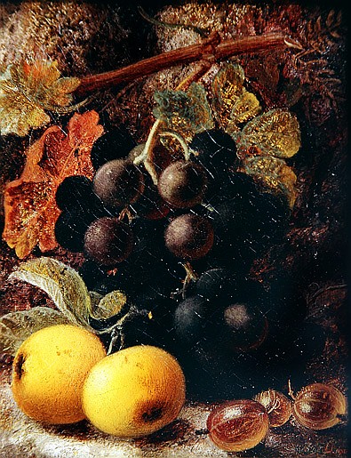 Grapes, Apples and Gooseberries van Vincent Clare