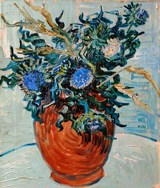 Still life with thistles van Vincent van Gogh