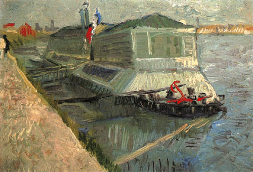 Badeboot an der Seine bei Asniéres van Vincent van Gogh