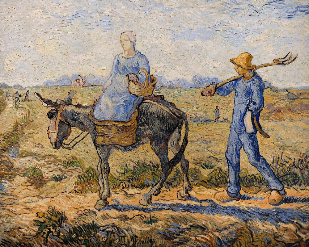 Morning: Going out to Work van Vincent van Gogh