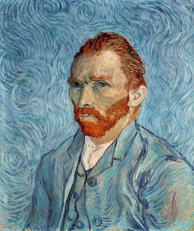 V.van Gogh, zelfportret  1889/90 van Vincent van Gogh