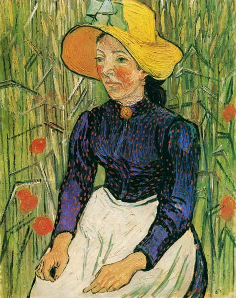  Afbeelding van een jonge boerin Vincent van Gogh van Vincent van Gogh