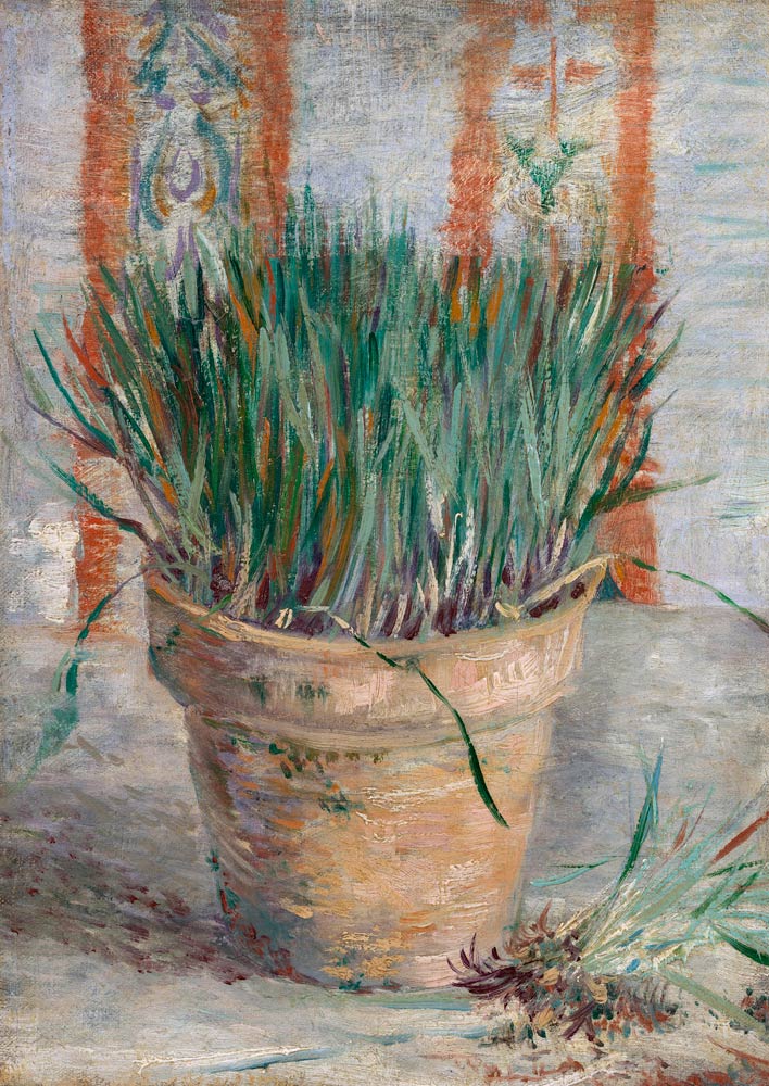 Bloempot met bieslook van Vincent van Gogh