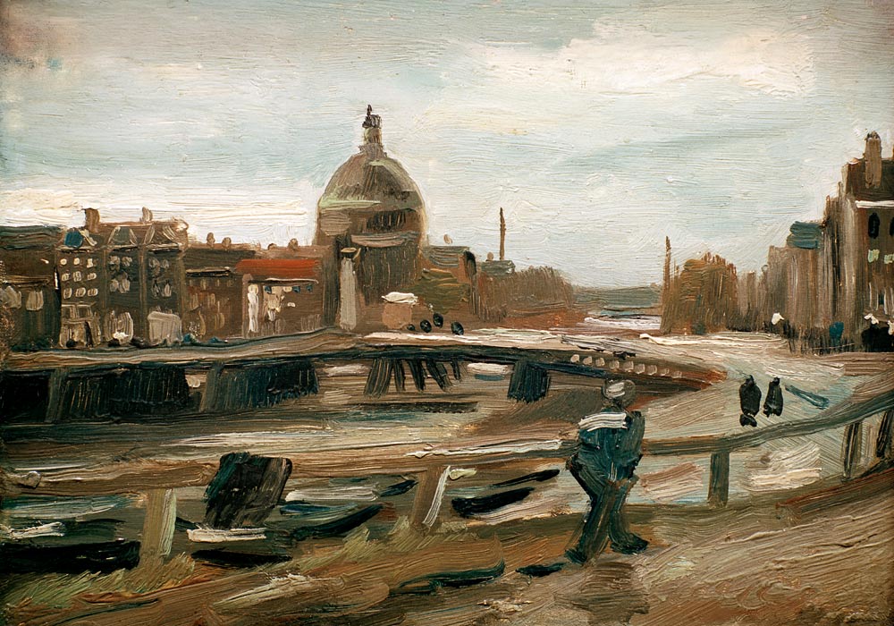 van Gogh / De Singel in Amsterdam / 1885 van Vincent van Gogh