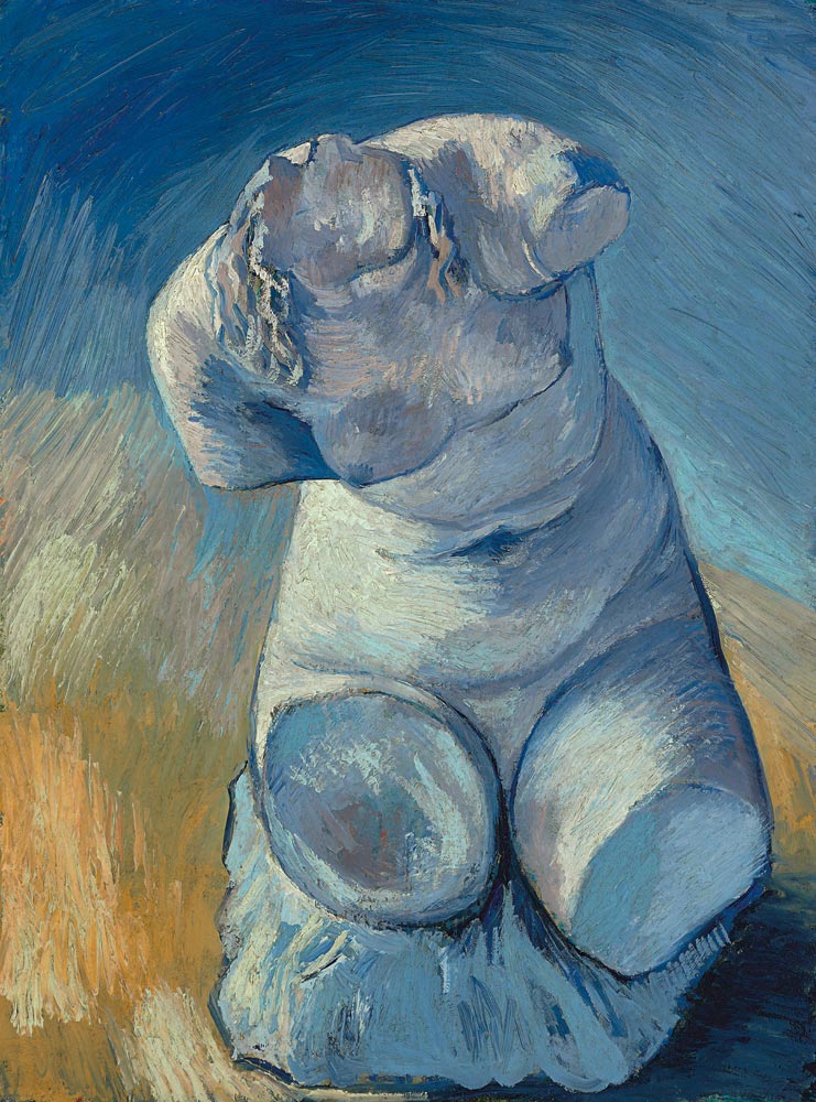 Gipsstatuette oder weiblicher Torso, von vorn gesehen van Vincent van Gogh