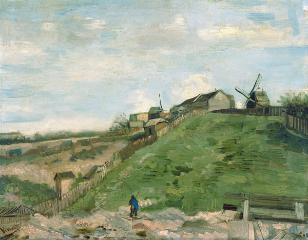 The hill of Montmartre with stone quarry van Vincent van Gogh