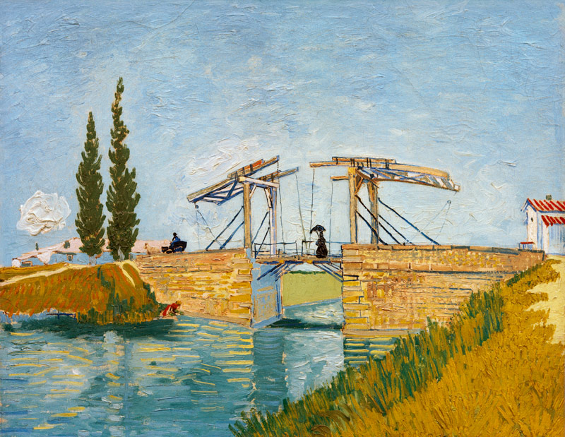 de brug bij Arles - Vincent van Gogh van Vincent van Gogh