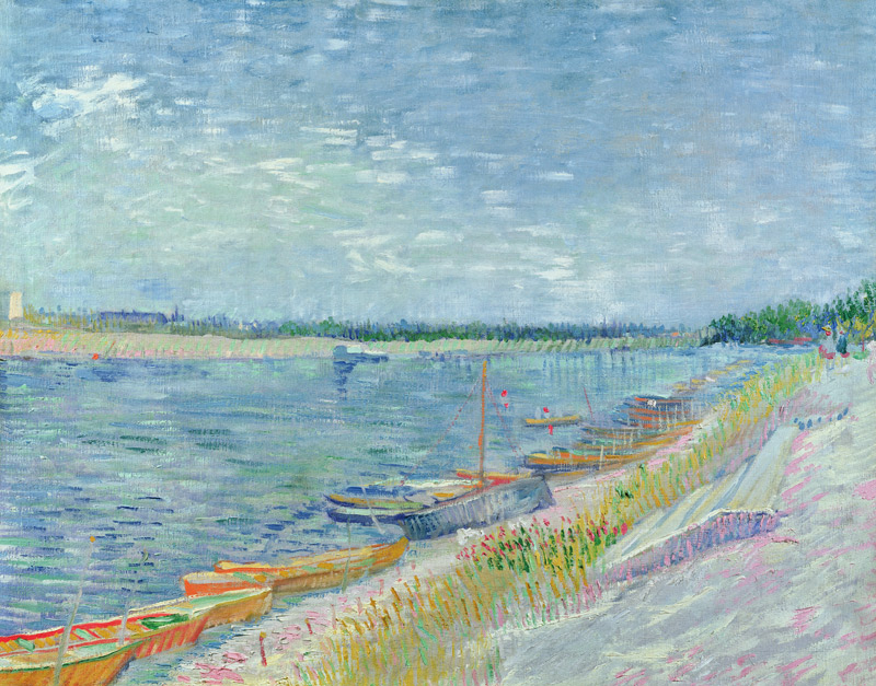 Moored Boats van Vincent van Gogh