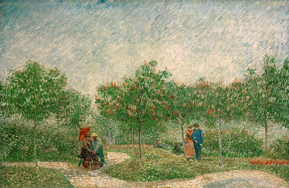Courting couples in the Voyer d'Argenson Park in Asnières van Vincent van Gogh