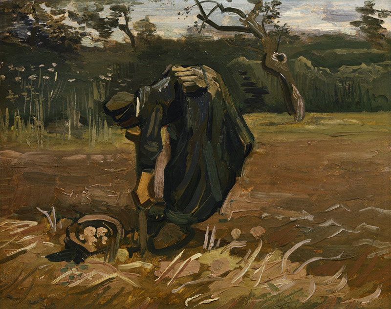 Gogh/Peasant woman digging potatoes/1885 van Vincent van Gogh
